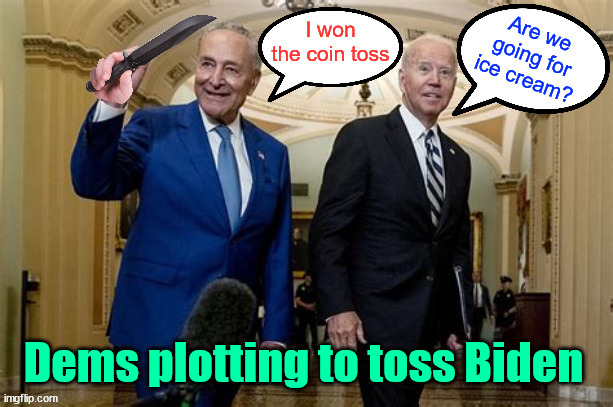 Dems secretly plotting to toss Biden as their nominee | Dems plotting to toss Biden | image tagged in dems,secret plot,to trash biden | made w/ Imgflip meme maker