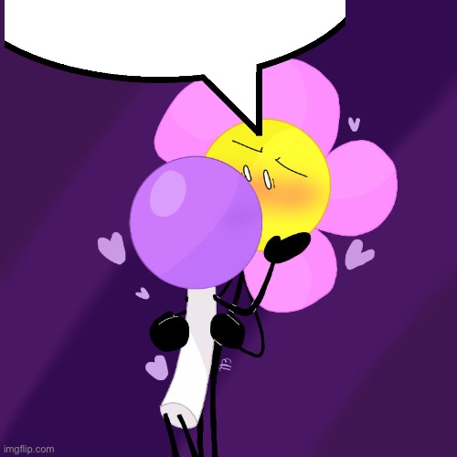 Flower and lollipop speech bubble Blank Meme Template
