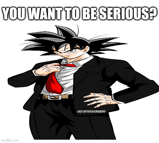 caption box | YOU WANT TO BE SERIOUS? | image tagged in caption box | made w/ Imgflip meme maker