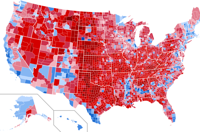 Presidential election 2016 by county Electoral College Blank Meme Template