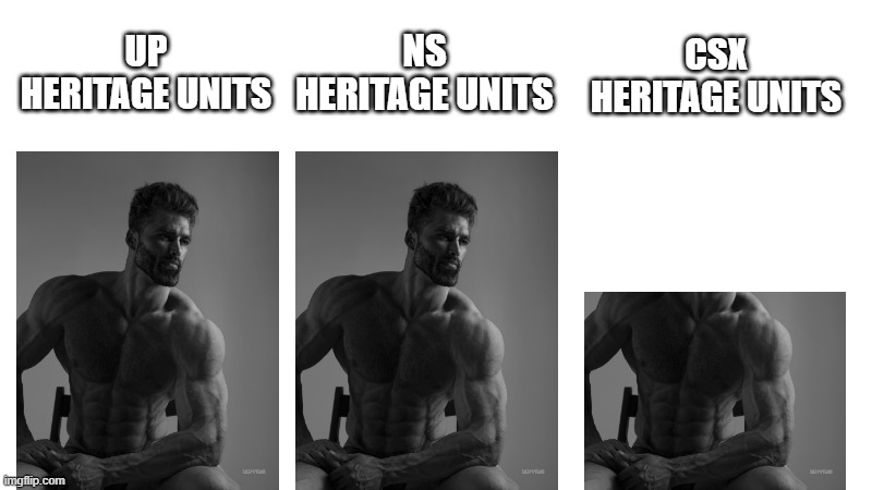 we were on the verge of greatness, we were this close! | NS HERITAGE UNITS; CSX HERITAGE UNITS; UP HERITAGE UNITS | made w/ Imgflip meme maker