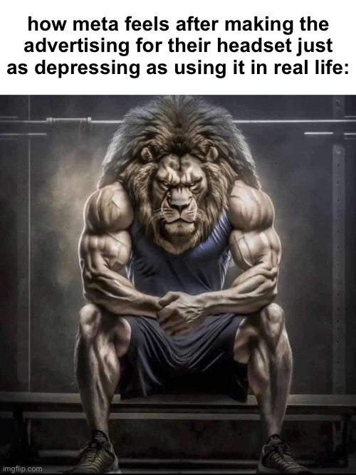 How bro felt after saying that | how meta feels after making the advertising for their headset just as depressing as using it in real life: | image tagged in how bro felt after saying that | made w/ Imgflip meme maker