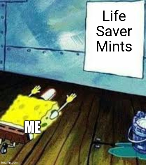 I like life savers | Life Saver Mints; ME | image tagged in spongebob worship,jpfan102504,candy,food memes | made w/ Imgflip meme maker