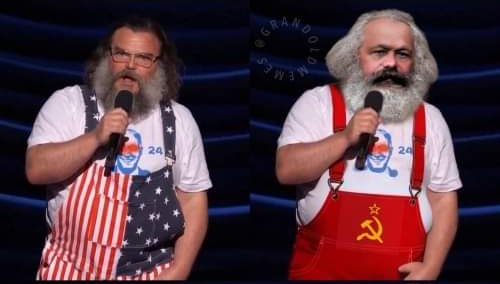 Jack Black and Karl Marx Blank Meme Template