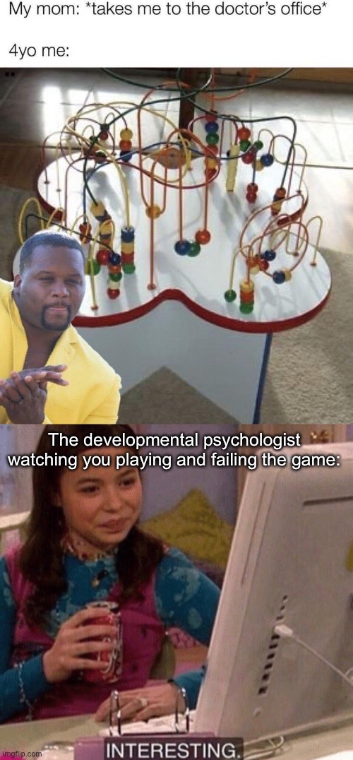 Failure | The developmental psychologist watching you playing and failing the game: | image tagged in icarly interesting,psychologist | made w/ Imgflip meme maker