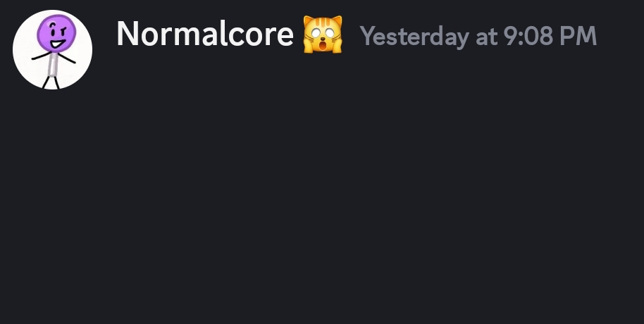 High Quality Blank normalcore discord message Blank Meme Template