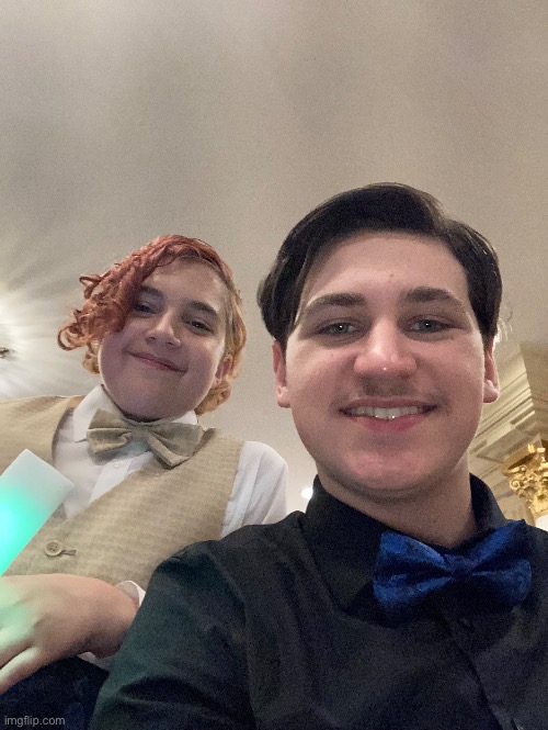 Me n’ Goose at a party (he gave me permission to post his face btw) | made w/ Imgflip meme maker