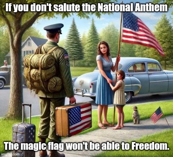 Happy Juneteenth to all the salty people | If you don't salute the National Anthem; The magic flag won't be able to Freedom. | made w/ Imgflip meme maker