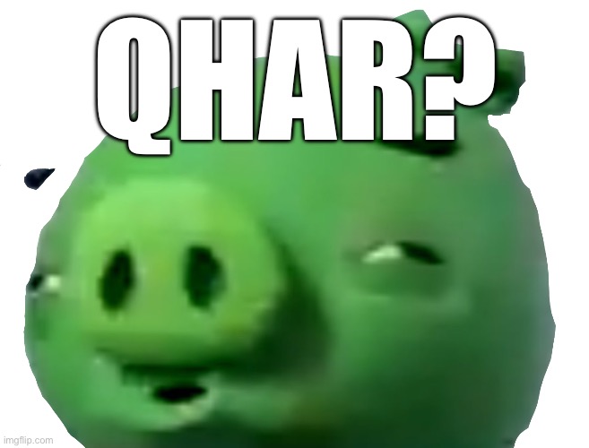 Confused Bad Piggie (Transparent) | QHAR? | image tagged in confused bad piggie transparent | made w/ Imgflip meme maker