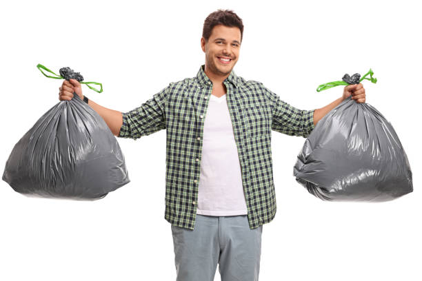 smiling guy carrying trash Blank Meme Template