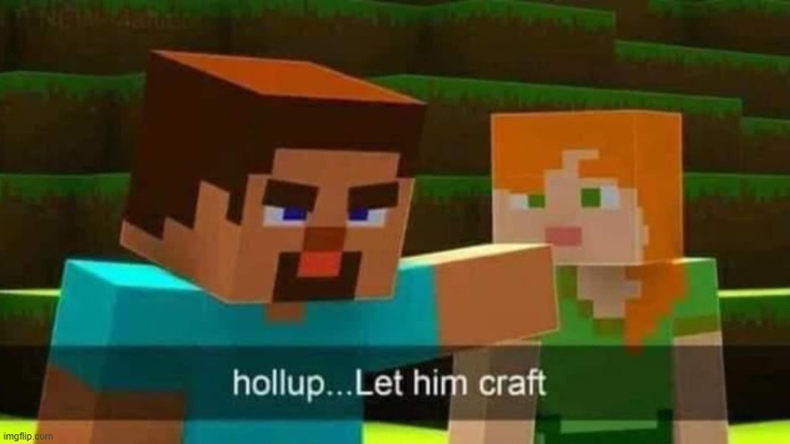 Hollup, let him craft | image tagged in hollup let him craft | made w/ Imgflip meme maker