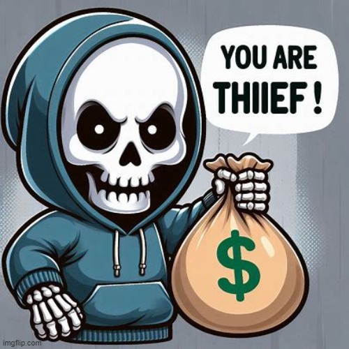 Ai is a thief | image tagged in ai is a thief | made w/ Imgflip meme maker