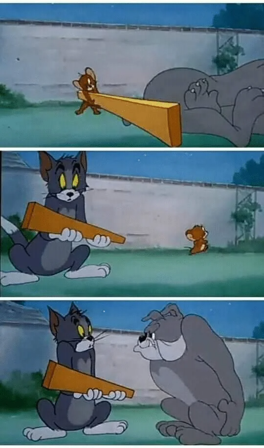 Jerry hit the dog and give to Tom Blank Meme Template