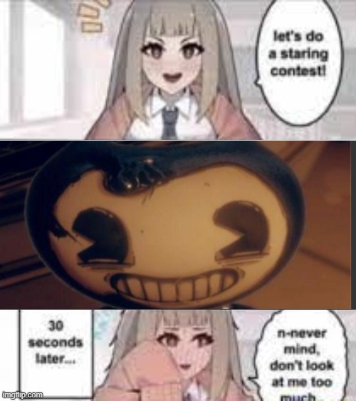 Staring contest 30 seconds | image tagged in staring contest 30 seconds | made w/ Imgflip meme maker