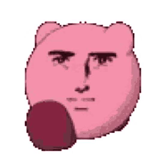Kirby with a human face Blank Meme Template