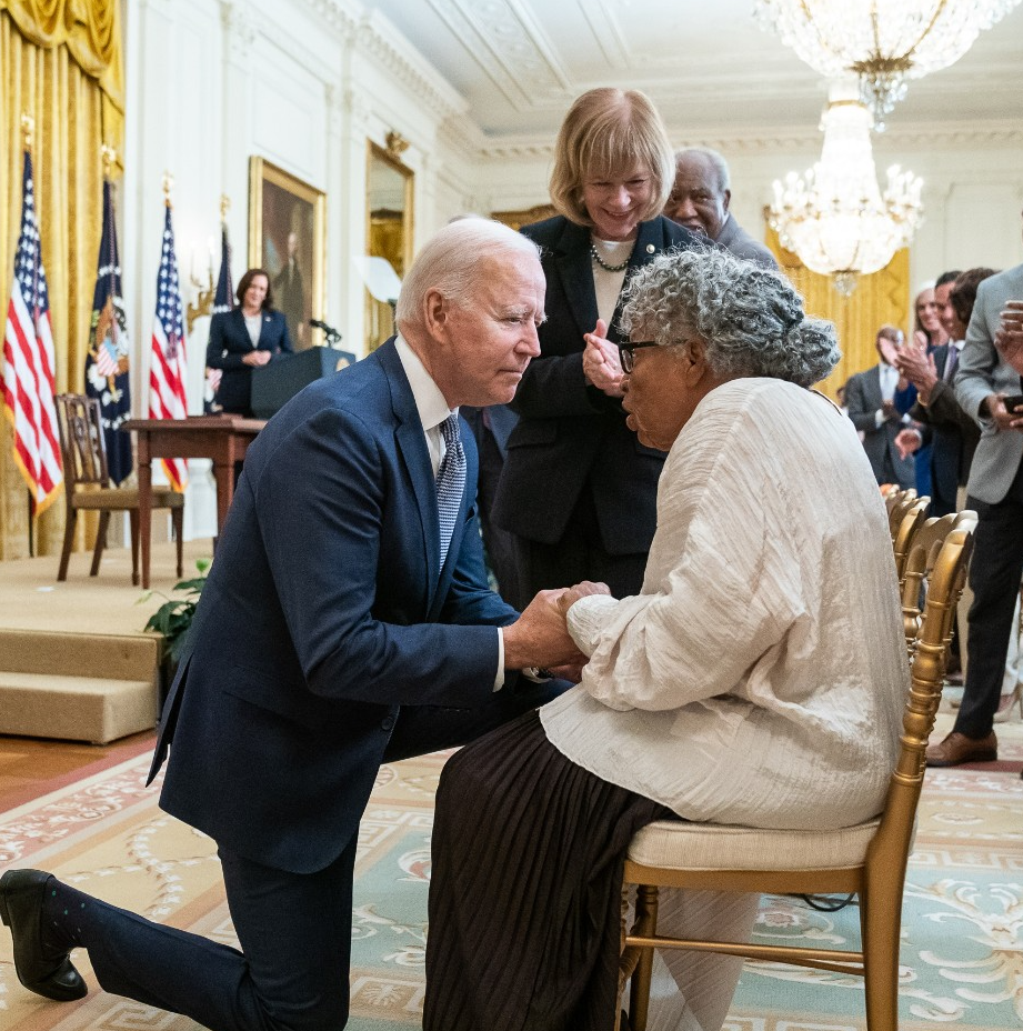 Melty Joe Biden Juneteenth Caption Game Blank Meme Template