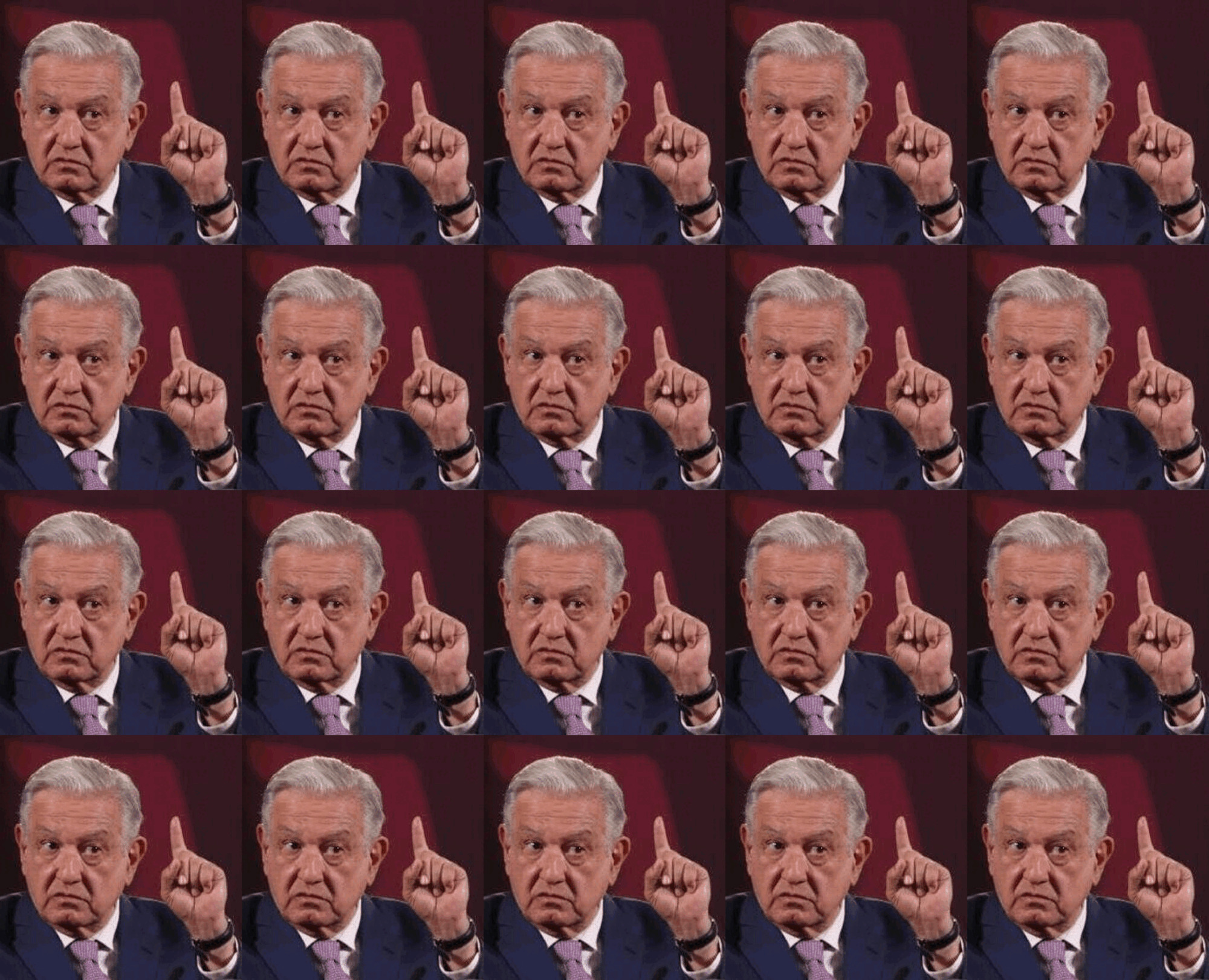 Amlo mosaico dedo tile background Blank Meme Template
