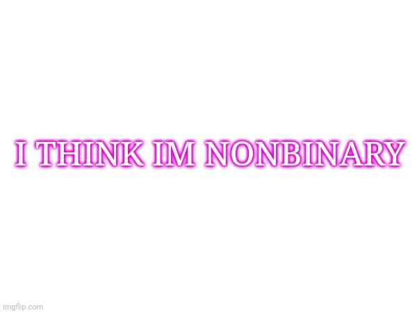 .... | I THINK IM NONBINARY | made w/ Imgflip meme maker