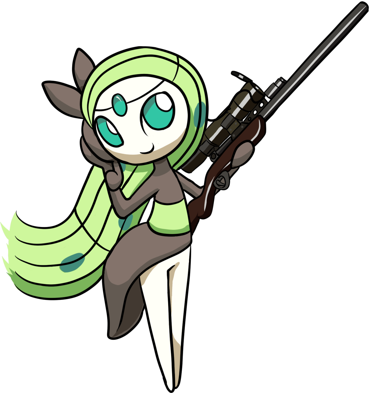 MELOETTA HAS A FREAKING SNIPER Blank Meme Template