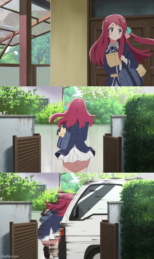 Sakura gets hit by a truck | image tagged in sakura gets hit by a truck | made w/ Imgflip meme maker