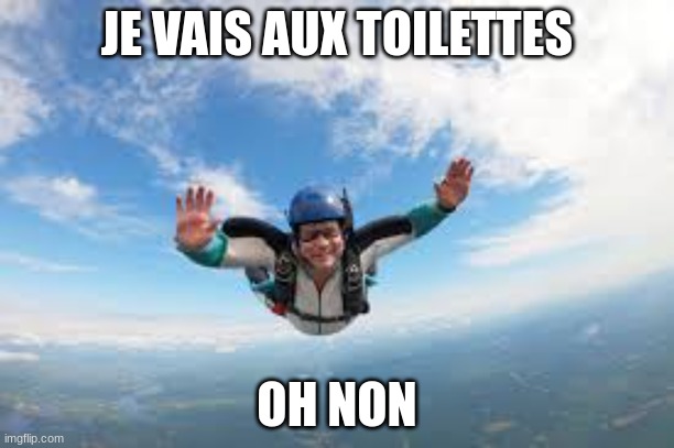 lol | JE VAIS AUX TOILETTES; OH NON | image tagged in lol so funny | made w/ Imgflip meme maker