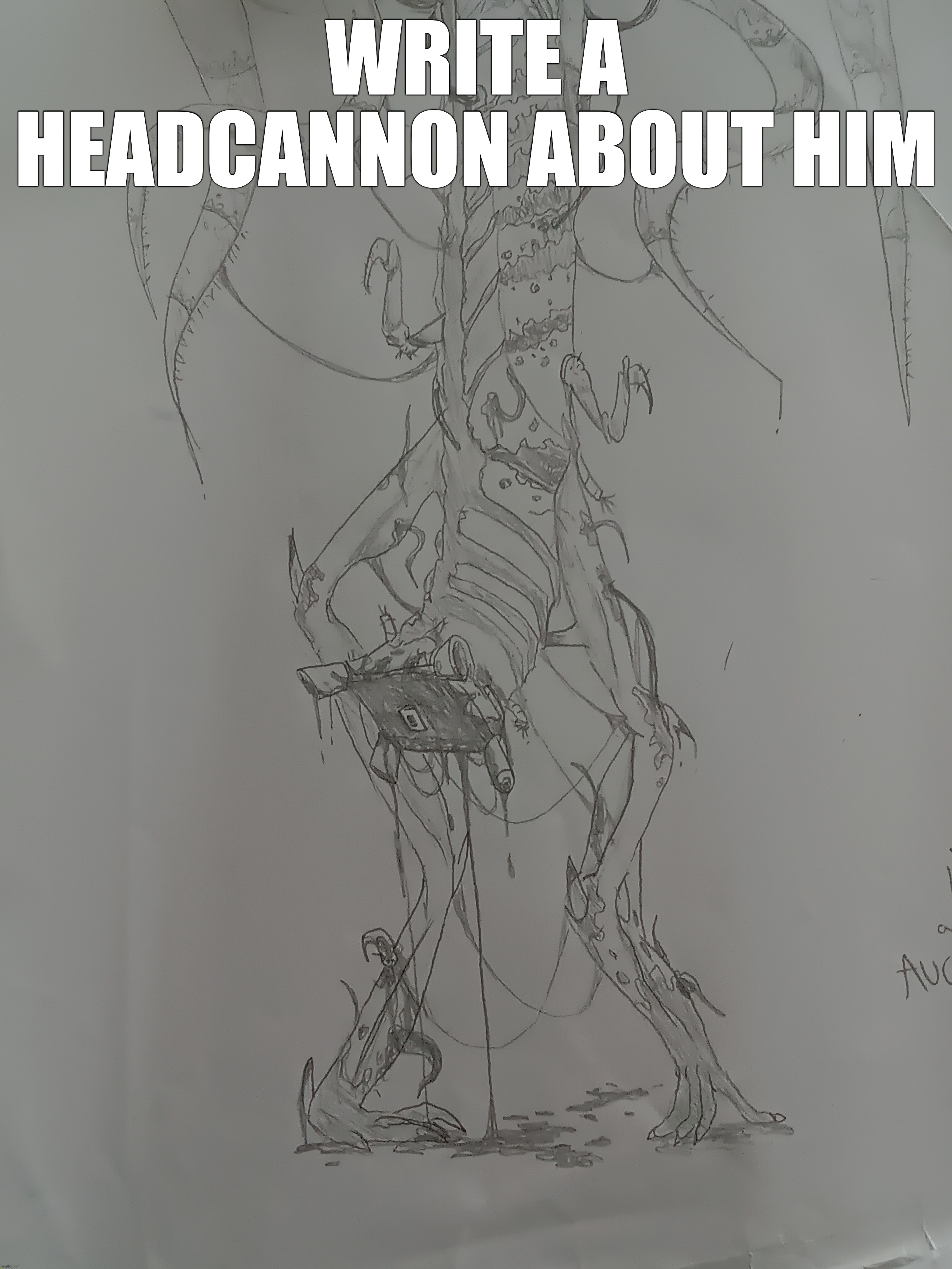 BO55 headcannon | WRITE A HEADCANNON ABOUT HIM | made w/ Imgflip meme maker