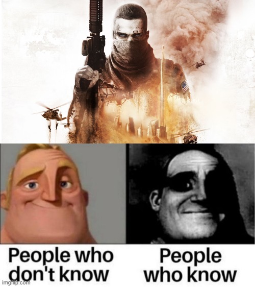 This game gave me PTSD ;-; | image tagged in memes,people who don't know vs people who know,video games,spec ops the line | made w/ Imgflip meme maker