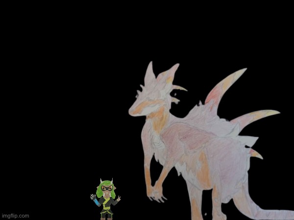 Inkmatas got to pet a Macropusura | made w/ Imgflip meme maker