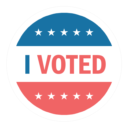 I voted transparent background sticker badge Blank Meme Template