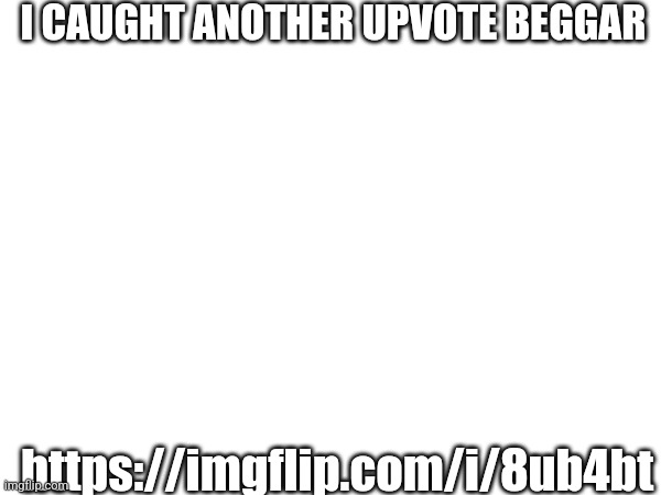 I CAUGHT ANOTHER UPVOTE BEGGAR; https://imgflip.com/i/8ub4bt | image tagged in upvote beggars,caught in the act | made w/ Imgflip meme maker