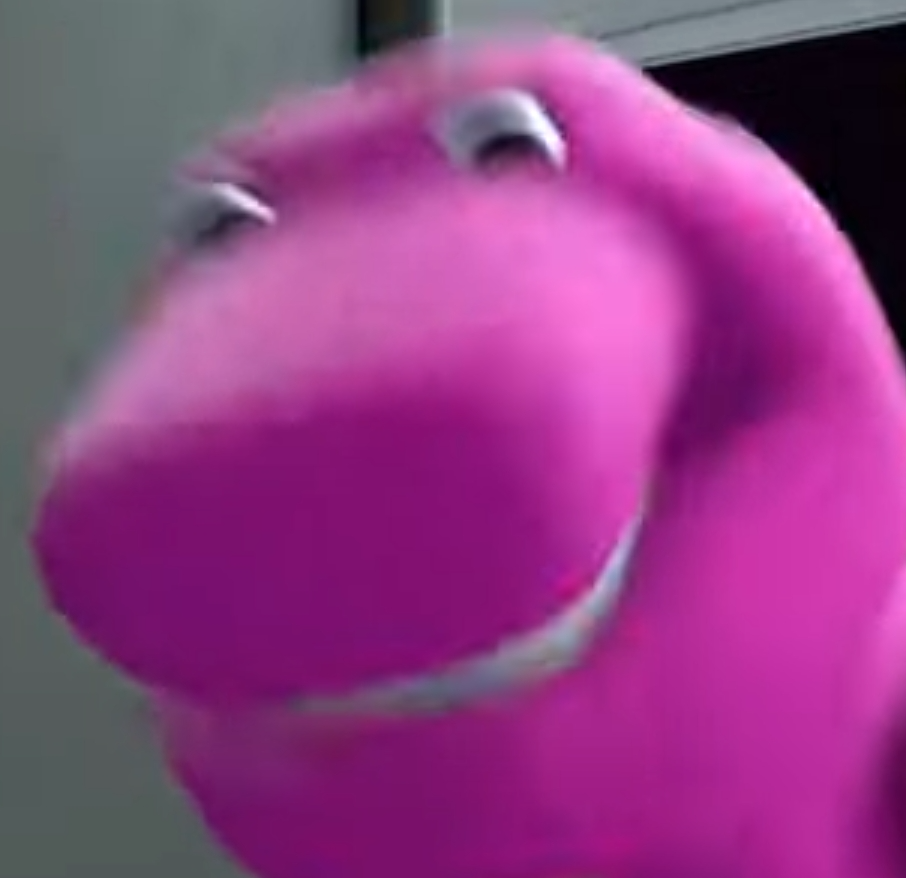 Blursed Barney Blank Meme Template