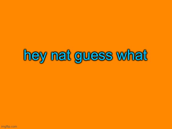 hey nat guess what | made w/ Imgflip meme maker