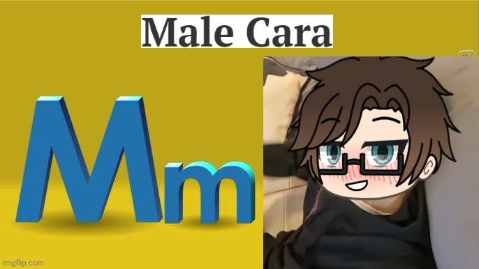 M is for Male Cara | image tagged in pop up school 2,pus2,x is for x,male cara | made w/ Imgflip meme maker