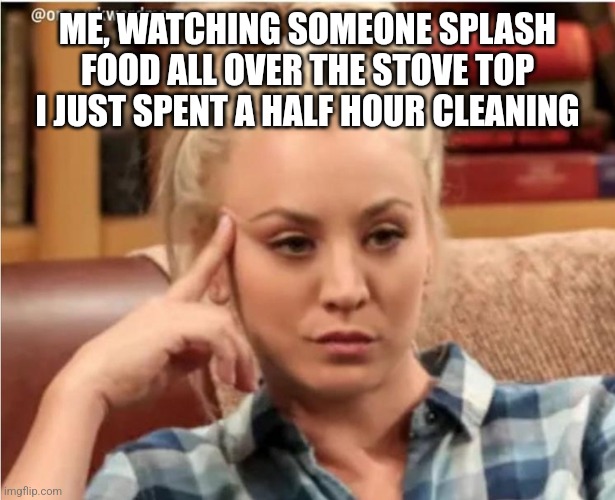 It happens every time | ME, WATCHING SOMEONE SPLASH FOOD ALL OVER THE STOVE TOP I JUST SPENT A HALF HOUR CLEANING | image tagged in disgusted | made w/ Imgflip meme maker
