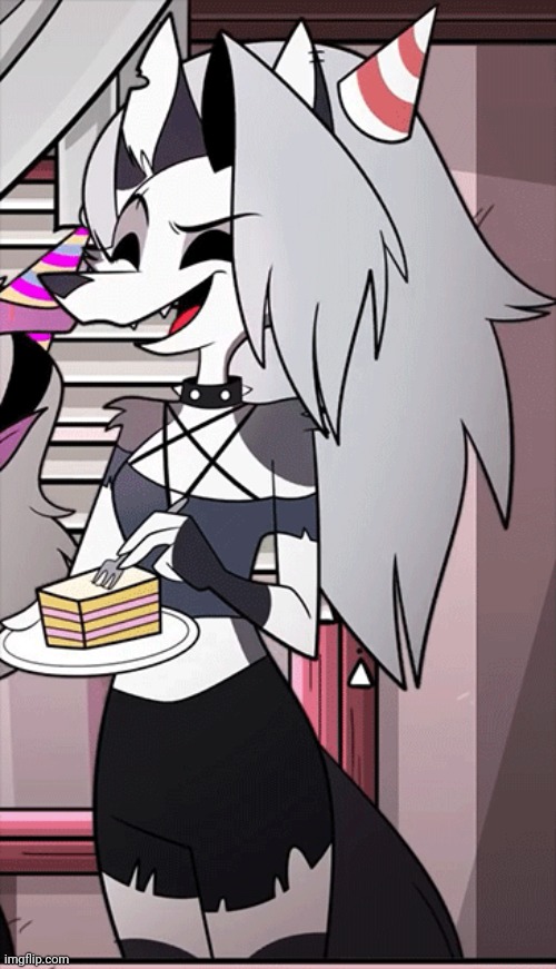 Cake !!! | image tagged in laughing loona | made w/ Imgflip meme maker