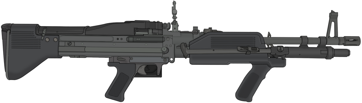 M60E4 (with Foregrip) Blank Meme Template