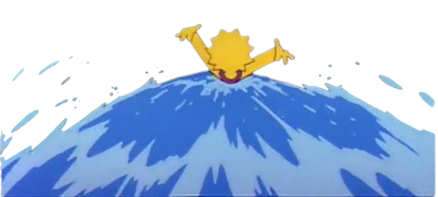 High Quality Lisa Simpson Water Transparent Background Blank Meme Template