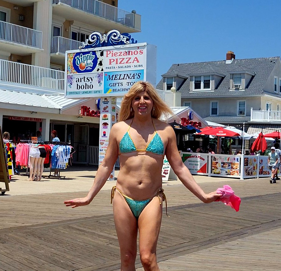 Ocean City MD Boardwalk Bikini Babe Denver Shoemaker Blank Meme Template