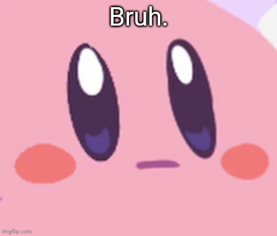 Blank Kirby Face | Bruh. | image tagged in blank kirby face | made w/ Imgflip meme maker