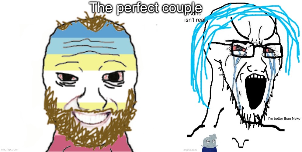 The perfect couple | image tagged in tck2007 in real life,blueworld in real life | made w/ Imgflip meme maker