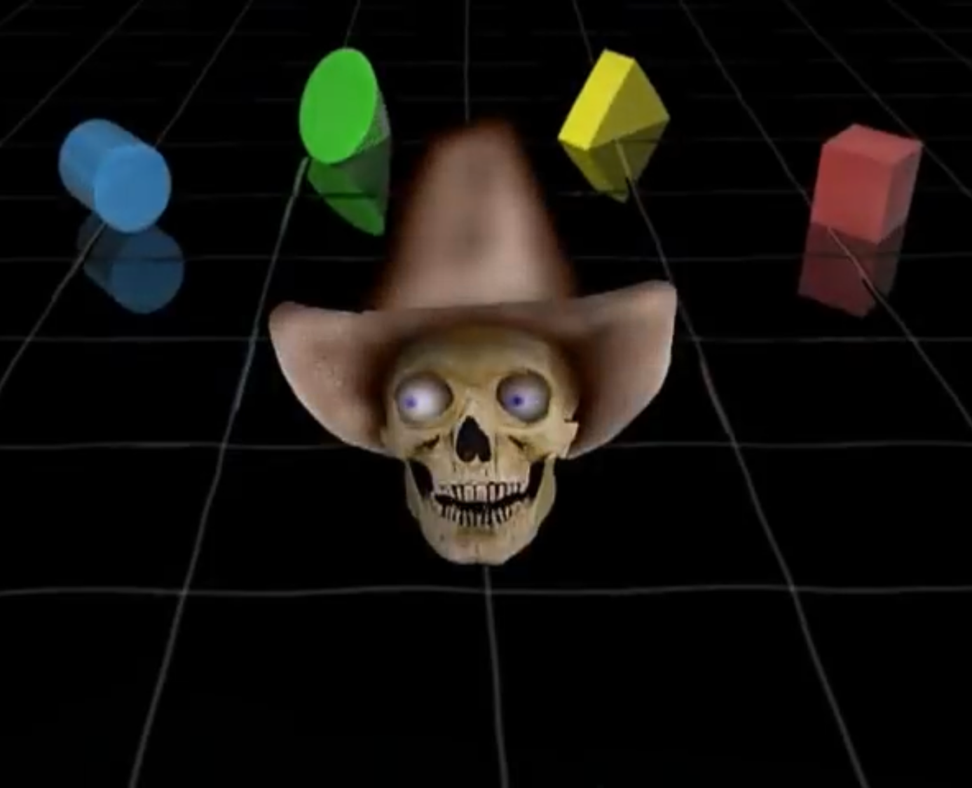 Hologram time traveler skull Blank Meme Template