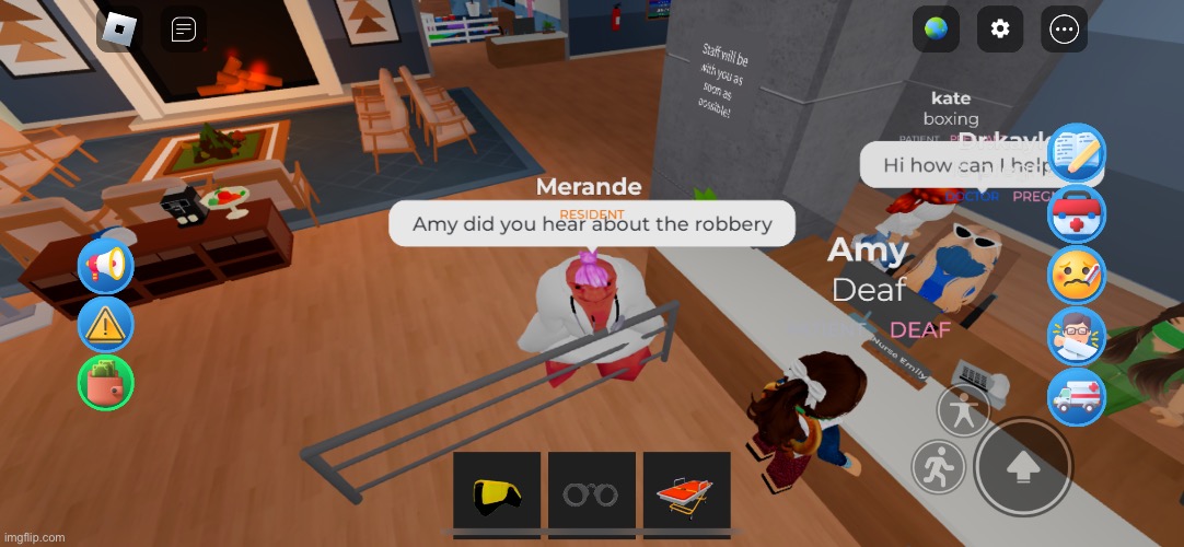 She totally heard it | image tagged in roblox,robbery | made w/ Imgflip meme maker