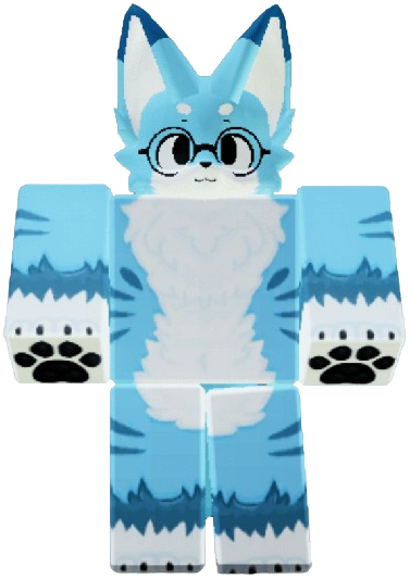 Blue Kemono fox : Buddy (Transparent) Blank Meme Template