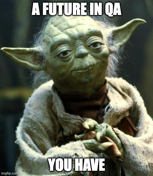 A future in QA | A FUTURE IN QA; YOU HAVE | image tagged in memes,star wars yoda | made w/ Imgflip meme maker