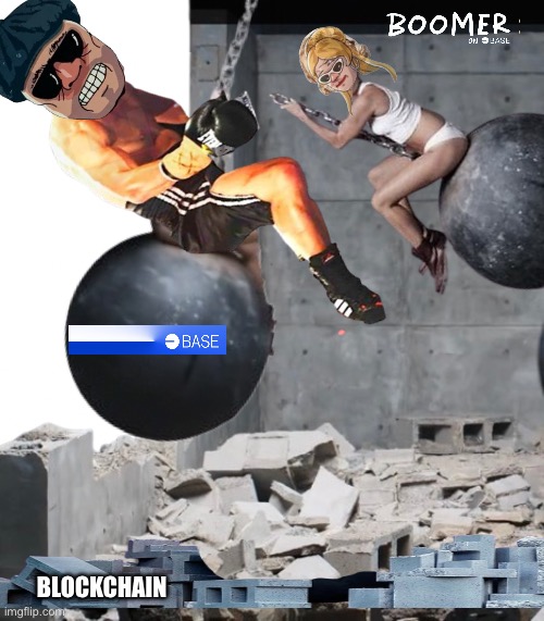 Riding Wrecking Balls | BLOCKCHAIN | image tagged in miley cyrus,crypto,funny memes,construction,turn up the music | made w/ Imgflip meme maker