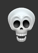 Shocked skull emoji Blank Meme Template