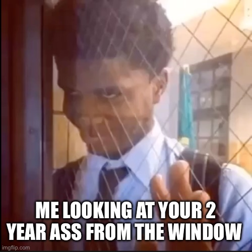 The look | ME LOOKING AT YOUR 2 YEAR ASS FROM THE WINDOW | image tagged in the look | made w/ Imgflip meme maker
