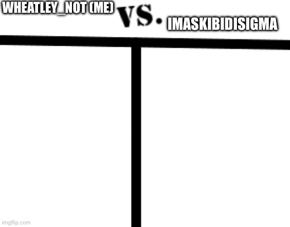 Who would win? (Sometimes we argue in his comments and I got him raided lol) | WHEATLEY_NOT (ME); IMASKIBIDISIGMA | image tagged in simple vs template | made w/ Imgflip meme maker