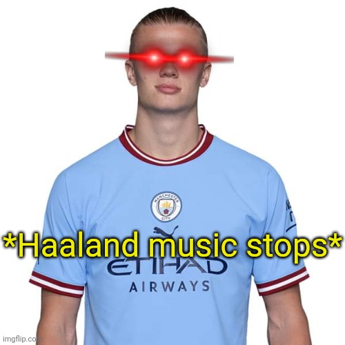 Haaland Missing | *Haaland music stops* | image tagged in haaland missing | made w/ Imgflip meme maker