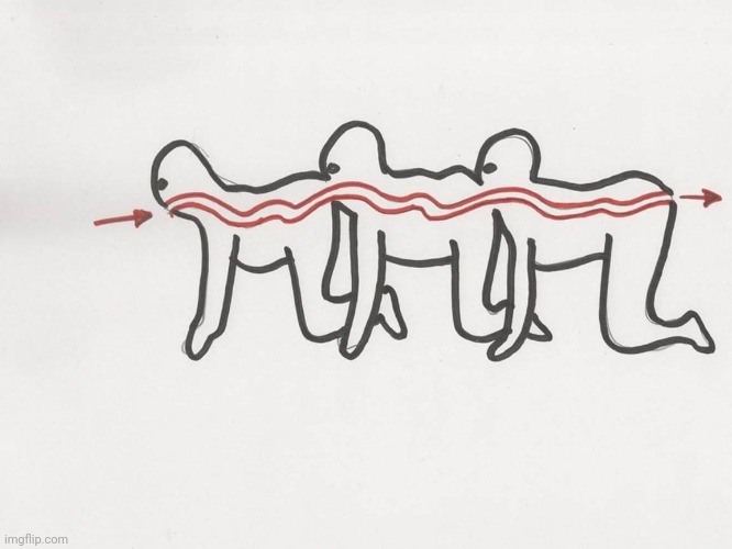 Human centipede | image tagged in human centipede | made w/ Imgflip meme maker